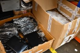 A quantity of miscellaneous cases for phones and documents.