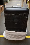 One boxed as new American Tourister Bon Air three piece luggage set in black (2547).