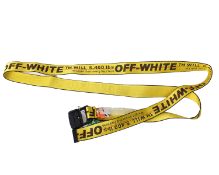 One man's as new Off-White Classic Industrial Belt in yellow and black.