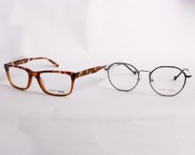 Two pairs of as new William Morris glasses frames with clear glass (RRP £170).