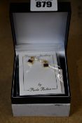 Three pairs of boxed as new Paula Bolton Vermeer Earrings (9142).