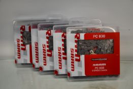 Ten boxed as new SRAM PC-1110 11 Speed Chains (Solid pin, 114 links).