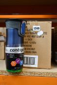 Eight boxed as new Contigo West Loop autoseal travel mugs (470ml) in Monaco transparent matte.