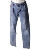 A quantity of men's as new Inside Out Driller Retro Rip Jeans (Slim fit, approximately 25 pairs,