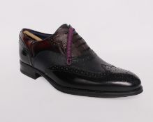 One pair of men's boxed as new Ted Baker Muktti shoes in black/wine (UK 8).