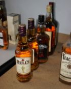 Two Bells Blended Scotch whisky (500ml), a Jameson Irish whisky (1ltr), The Claymore Scotch