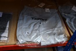 A pair of as new Theory Treeca cropped trousers in mist blue (Size 4 - RRP $295).