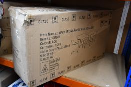 One boxed as new four piece iron and rattan sofa set (GD901).
