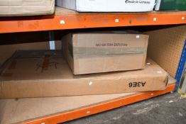 One boxed as new Homycasa Callmer board with metal desk bureau and one office essential mesh back