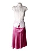 One lady's as new Simonett Miami Furik Skirt in pink (XS) and one Equipment Femme silk sleeveless