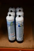 Six as new Oxyturbo oxygen canisters for welding (950ml).