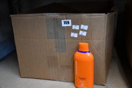 A box of as new Lancaster sun lotion with various SPF.