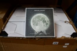 Twenty seven boxed as new 3D Moon lights (USB charge, remote control, some minor damage to a few