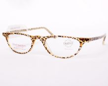 A pair of as new Lafront Reedition leopard print glasses frames with clear glass (RRP £230).