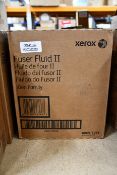 One boxed as new Xerox 008R13096 iGen3 iGen4 Fuser Fluid Oil II (2 x 1.6l bottles, box sealed).