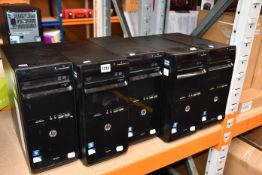 Five pre-owned HP Pro 3400 Series MT Computers (Hard Drives removed).