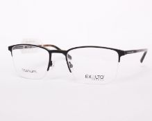A pair of as new Exalto glasses frames with clear glass (RRP £270).