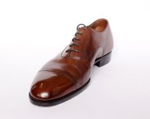 One pair of men's boxed as new custom made Gaziano Girling Oxford shoes in vintage oak (Left foot UK