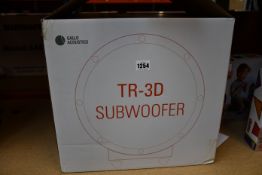 One boxed as new Gallo Acoustics TR-3D subwoofer.