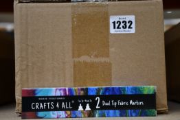 Eighty boxes of two as new Crafts 4 All dual tip fabric markers in black.