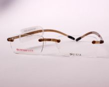 A pair of as new SwissFlex glasses frames with clear glass (RRP £200).