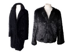 A Biba as new Leo short faux fur jacket (UK 14) and a Biba as new Lunar Eclipse quilted black velvet