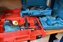 A pre-owned Makita drill (body only), a pre-owned Makita HR2470 hammer drill (body only) and a pre-