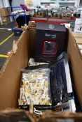 A quantity of golf related items to include Bushnell Golf Phantom GPS range finder, FJ Spectrum golf