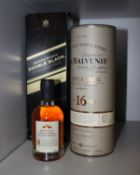The Balvenie triple cask aged 16 years single malt scotch whisky (700ml), a Johnnie Walker Double