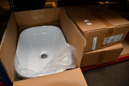 Three boxed as new ceramic wash basons 455325x135 (vessel white)