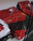 Eight as new Puma replica Ferrari Race MCs t-shirts (M, 4 x red, 4 x black).