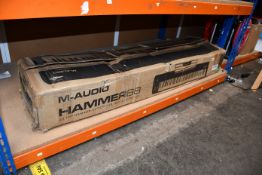 One boxed as new M-Audio Hammer 88 key electric piano (Requires AC adaptor).