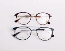 Two pairs of as new Dutz glasses frames with clear glass (RRP £190 each).