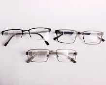 Three pairs of as new Titan Flex glasses frames with clear glass (RRP £160 each).
