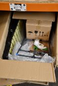 One box containing as new aeroponic grow system accessories including one Lightwave T5 fluorescent