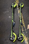 A pair of pre-owned Swix Trac Carbon Classic Rollefella Rolla skis (Size medium).
