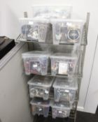 Nine boxes of assorted costume jewellery.