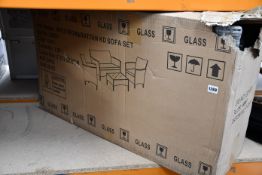One boxed as new four piece iron and rattan sofa set (GD901).