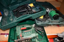 A pre-owned Bosch GBH 2 SE hammer drill (body only), a pre-owned Bosch PST-750-PE orbital jigsaw (