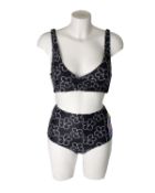 A quantity of as new Lazy Oaf Wallflower Wrap bikini tops in black and white (Size 10) and