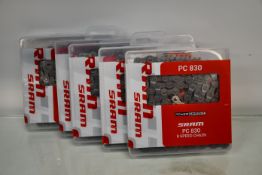 Ten boxed as new SRAM PC-1110 11 Speed Chains (Solid pin, 114 links).