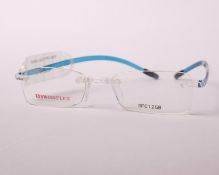 A pair of as new SwissFlex glasses frames with clear glass (RRP £200).