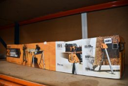 One boxed as new Toughbuilt sawhorse and jobsite table (Twin pack).