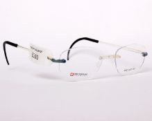 A pair of as new SwissFlex glasses frames with clear glass (RRP £200).