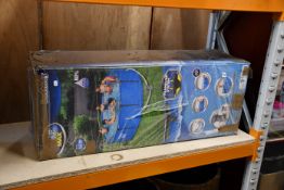 A boxed as new Bestway Steel Pro Max round frame 12ft swimming pool with Filter Pump.