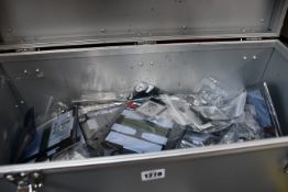 A quantity of assorted as new Samsung batteries in a pre-owned flight case.