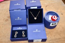 A quantity of Swarovski to include necklace, pendent and poisoned apple ornament.