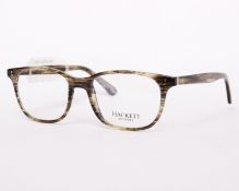 A pair of as new Hackett glasses frames with clear glass (RRP £220).
