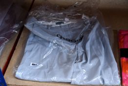 A pair of as new Theory Treeca cropped trousers in mist blue (Size 10 - RRP $295).