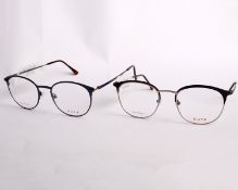 Two pairs of as new Dutz glasses frames with clear glass (RRP £170 each).